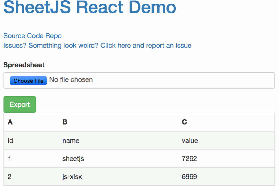 The ReactJS Demo For Js xlsx Is Very Unclear To Me