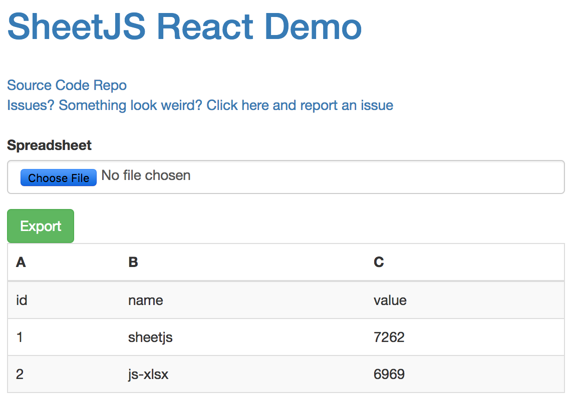 The ReactJS Demo For Js xlsx Is Very Unclear To Me