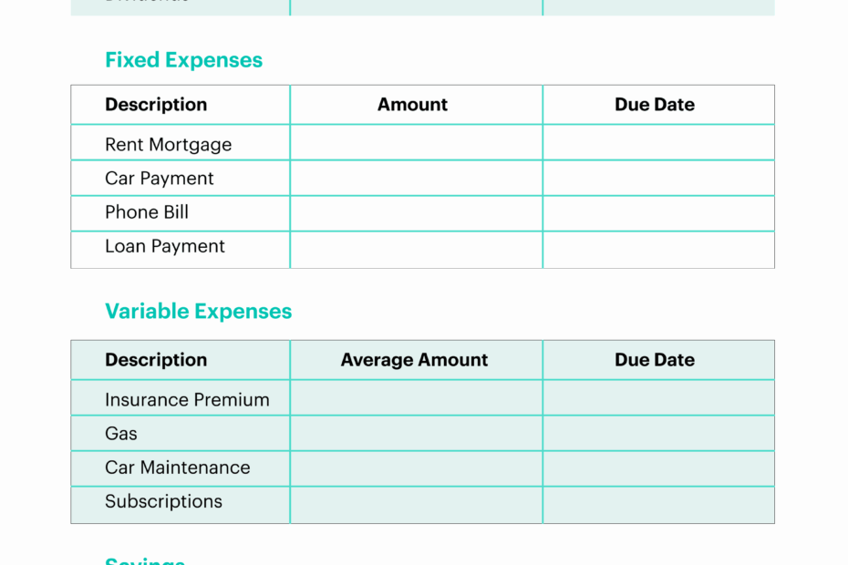 This Budget Worksheet Will Help You Reach Your Money Goals TheSkimm