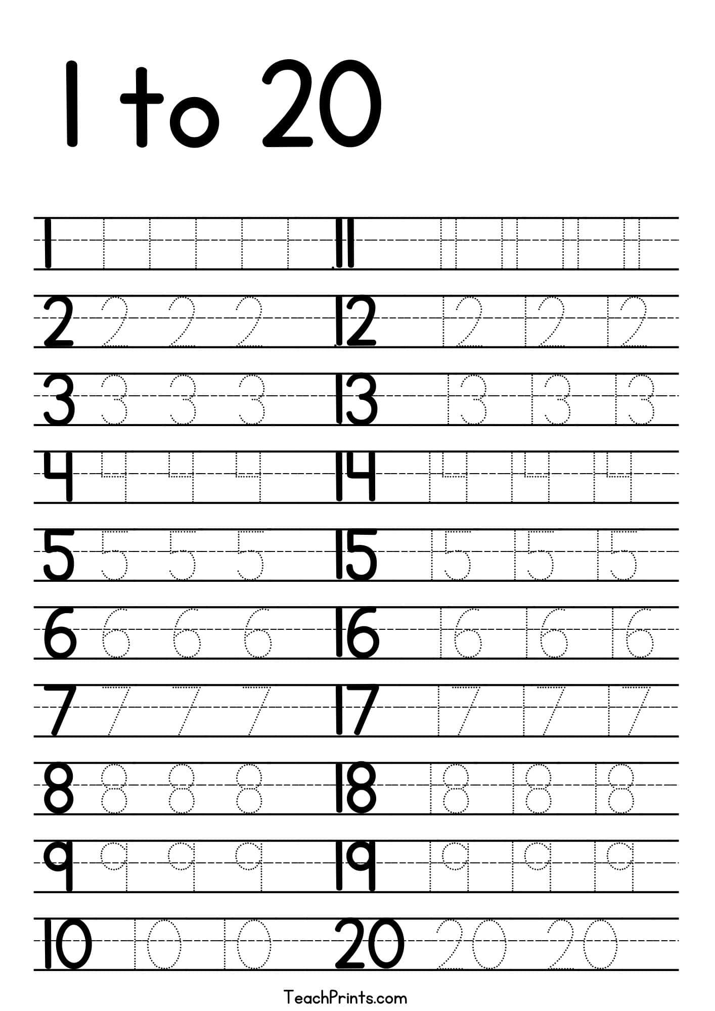 number practice worksheets