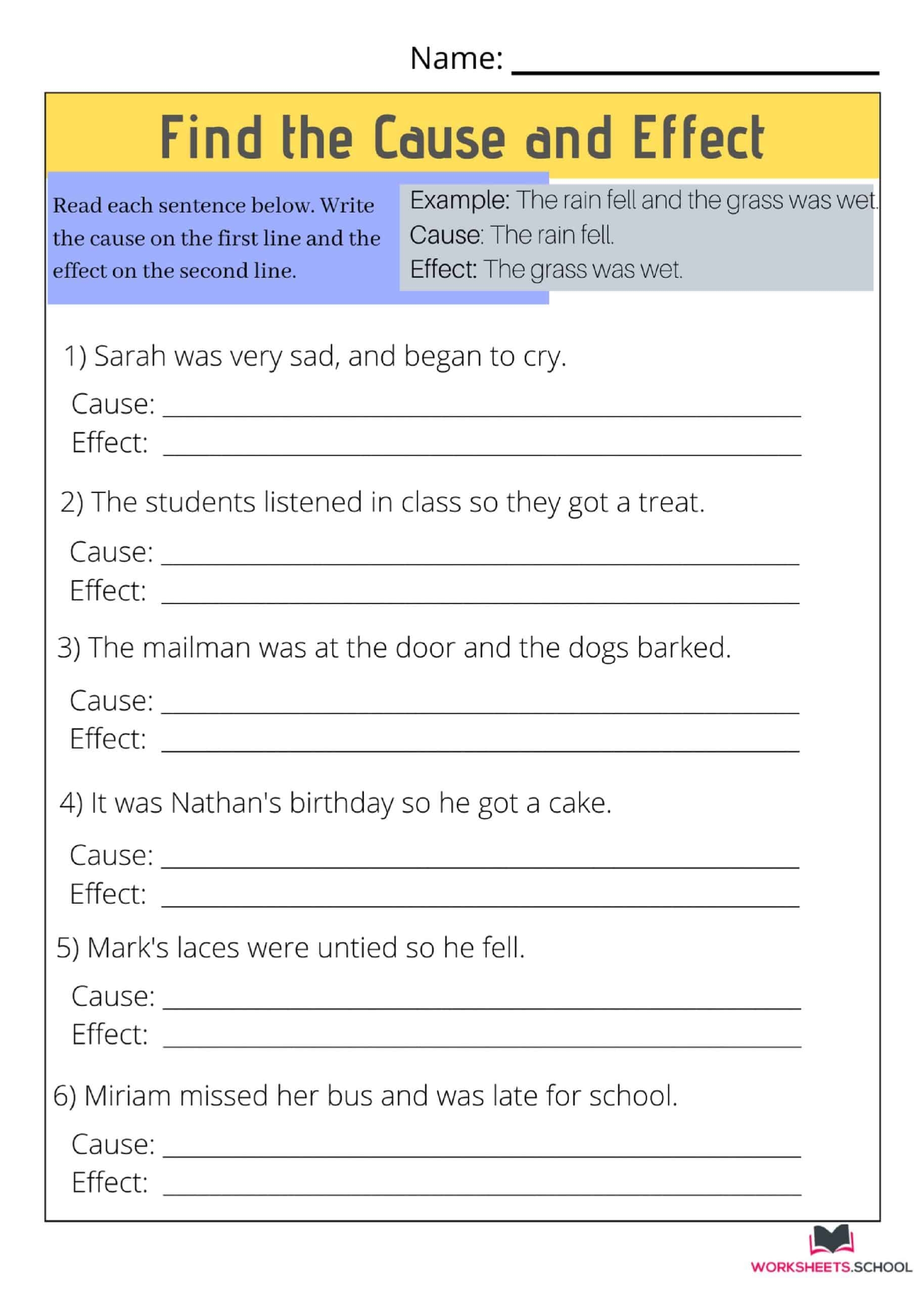 Unlock Learning With Engaging Cause And Effect Worksheets 