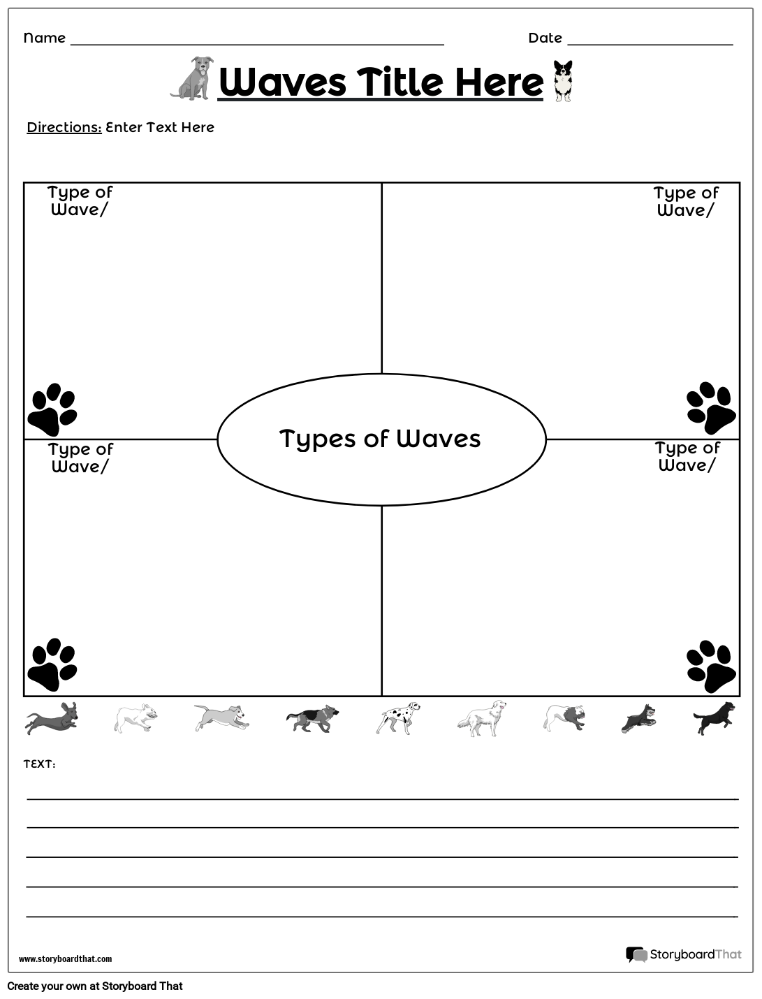 Waves Worksheets Create U0026 Customize At Storyboard That