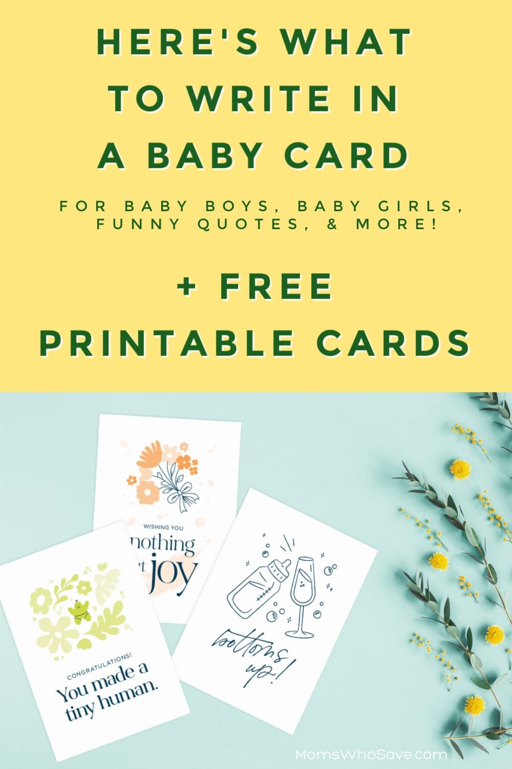 printable baby cards