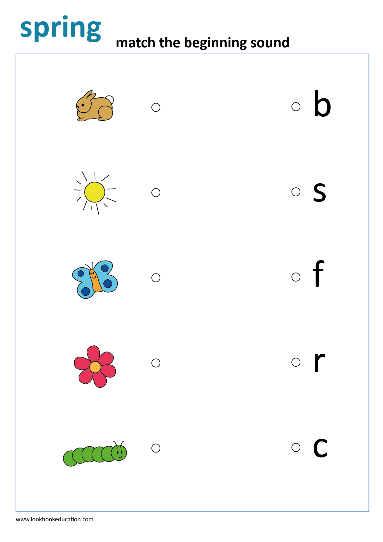 beginning sound worksheet
