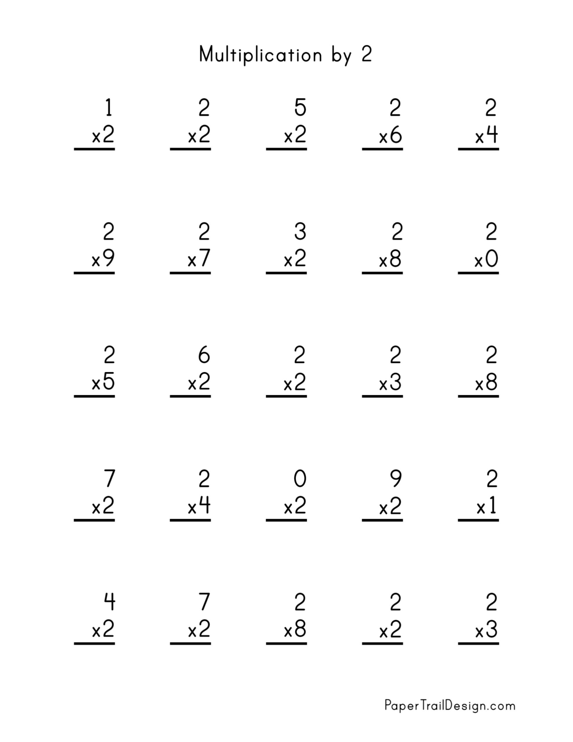 Worksheet On Multiplication Table Of 2 Word Problems On 2 Times Worksheets Library