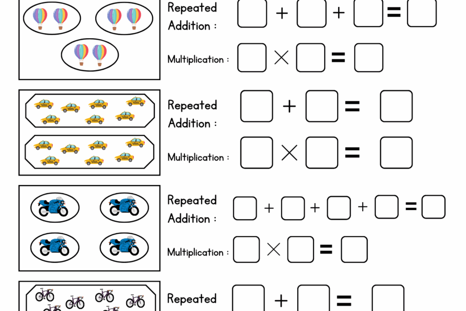 Write Multiplication As Repeated Addition Activities Worksheet For Grade 1 2 Made By Teachers