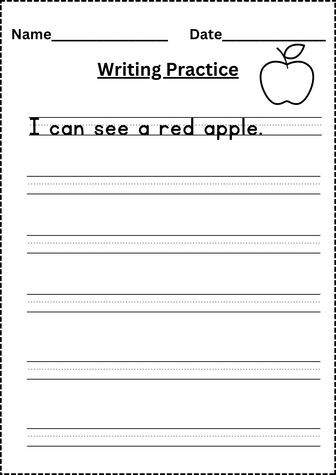 free printable writing worksheets